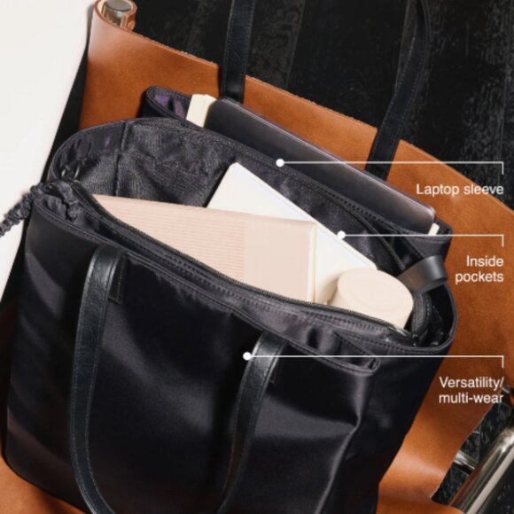 BEIS The Commuter Tote in Black - Picture 4 of 5
